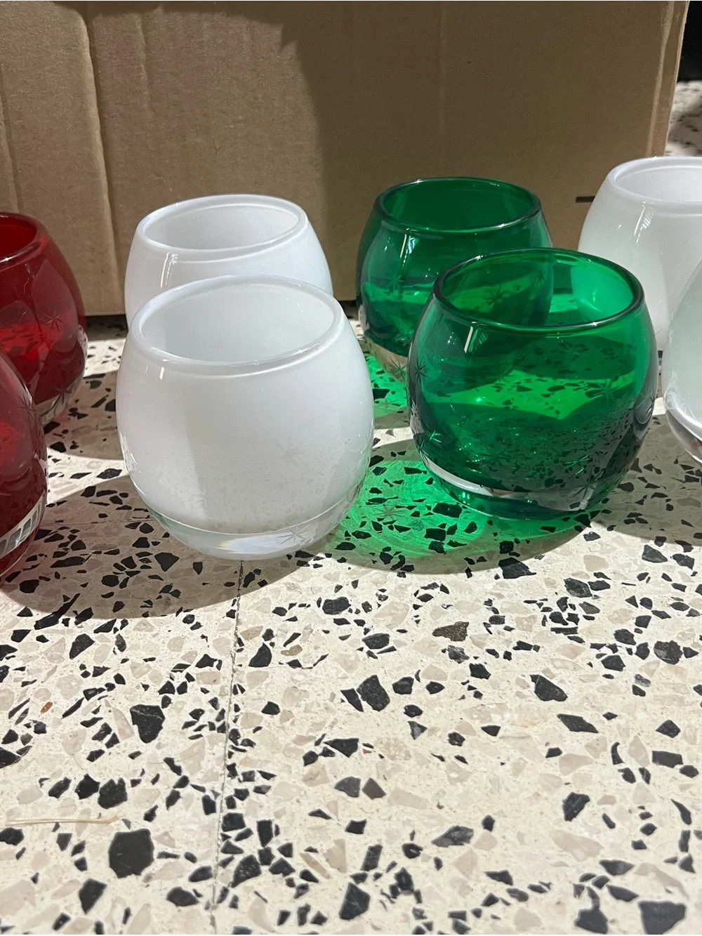 Glass Party Candle Holders - Set of 8